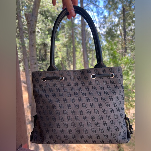 Dooney and Bourke Gray and Black tote - Picture 2 of 3